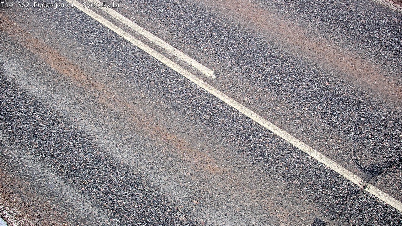 Weather Camera Image Road 862 Pudasjärvi, Syötekylä, Pudasjärvi, Pohjois-Pohjanmaa