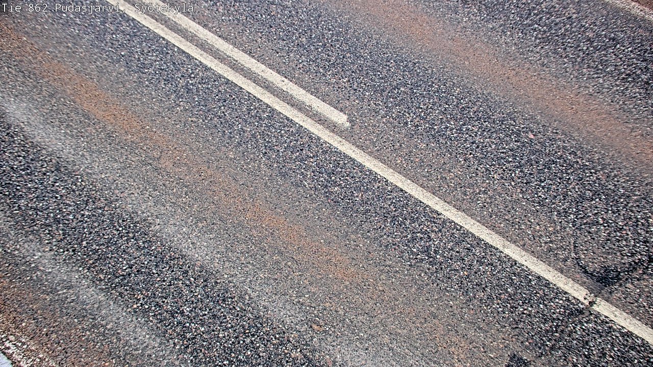 Weather Camera Image Road 862 Pudasjärvi, Syötekylä, Pudasjärvi, Pohjois-Pohjanmaa