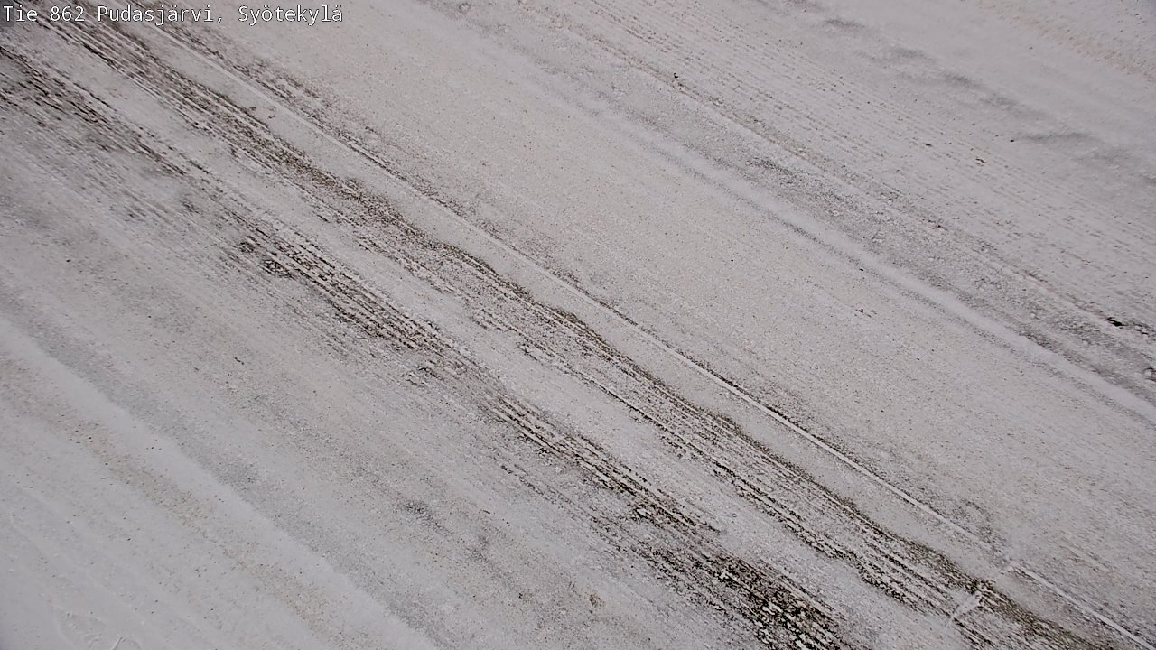 Weather Camera Image Road 862 Pudasjärvi, Syötekylä, Pudasjärvi, Pohjois-Pohjanmaa