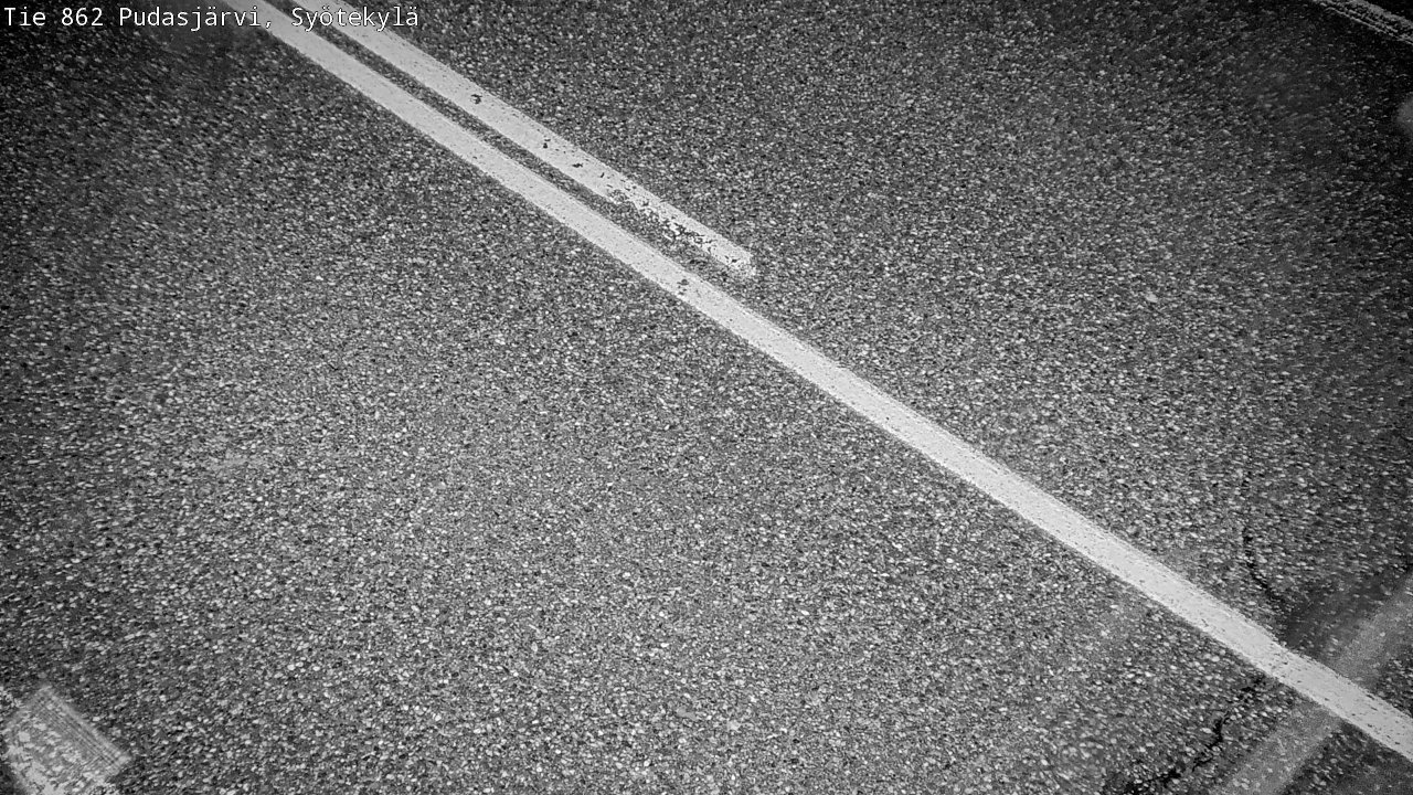 Weather Camera Image Road 862 Pudasjärvi, Syötekylä, Pudasjärvi, Pohjois-Pohjanmaa