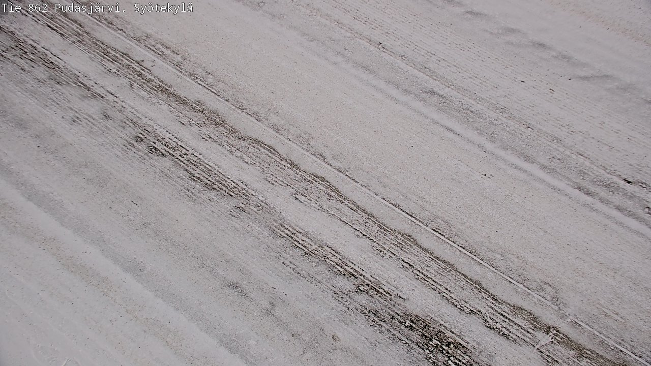 Weather Camera Image Road 862 Pudasjärvi, Syötekylä, Pudasjärvi, Pohjois-Pohjanmaa
