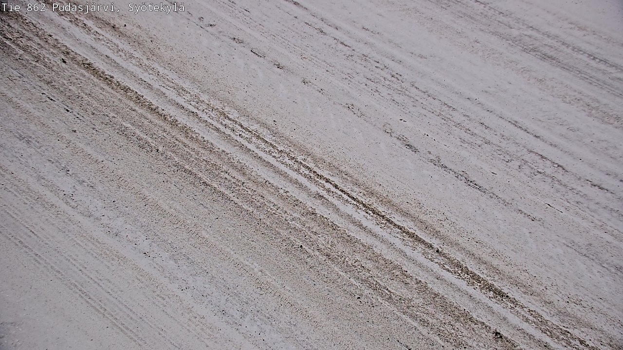 Weather Camera Image Väg 862 Pudasjärvi, Syötekylä, Pudasjärvi, Pohjois-Pohjanmaa