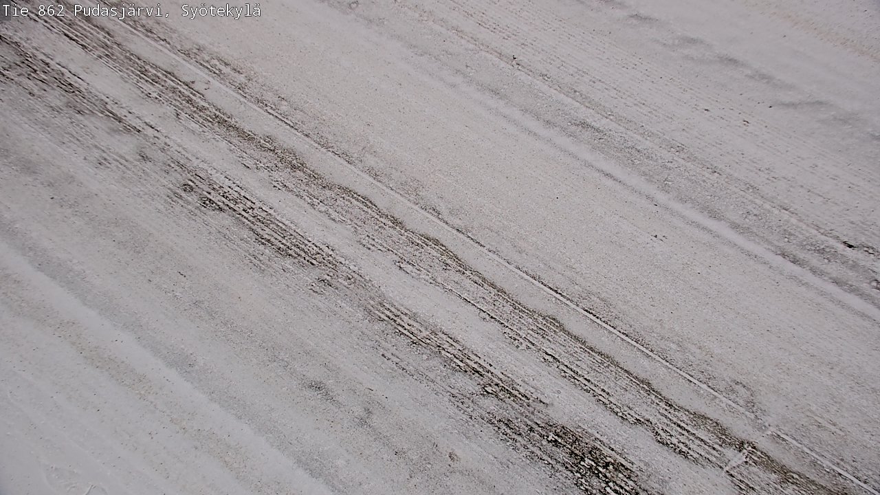 Weather Camera Image Road 862 Pudasjärvi, Syötekylä, Pudasjärvi, Pohjois-Pohjanmaa