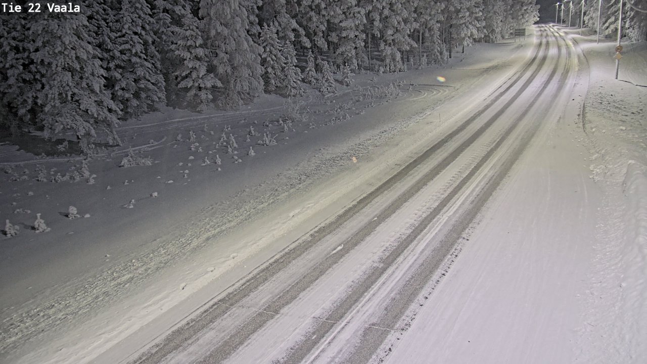 Weather Camera Image Road 22 Vaala, Vaala, Pohjois-Pohjanmaa