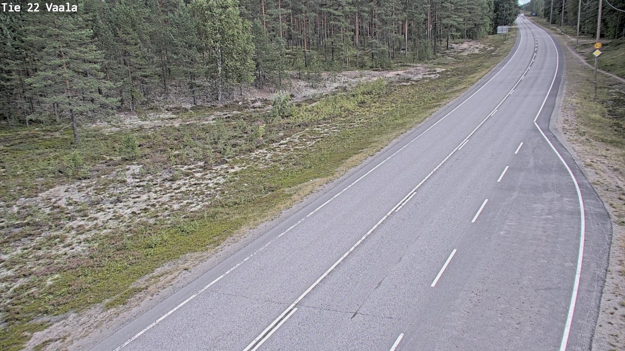 Weather Camera Image Road 22 Vaala, Vaala, Pohjois-Pohjanmaa