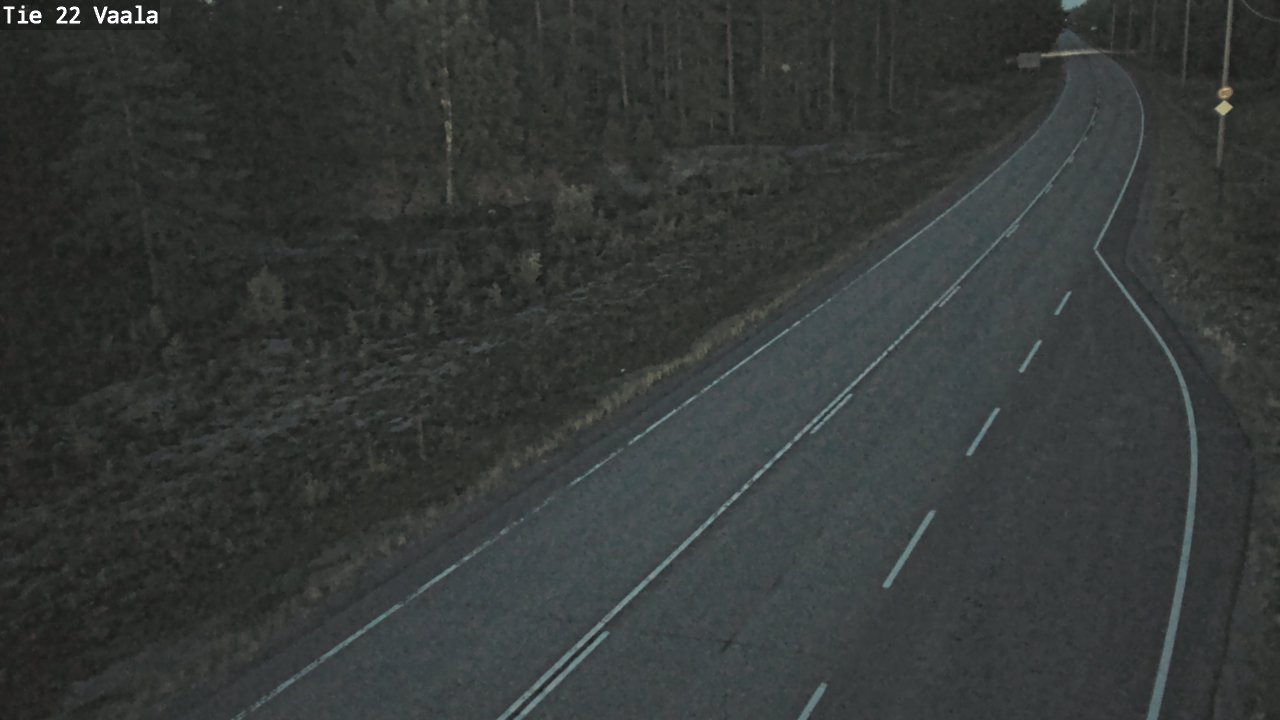 Weather Camera Image Road 22 Vaala, Vaala, Pohjois-Pohjanmaa