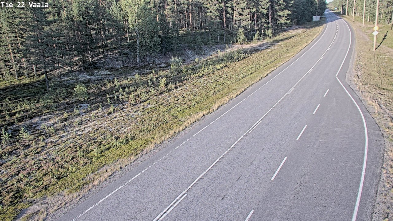 Weather Camera Image Road 22 Vaala, Vaala, Pohjois-Pohjanmaa