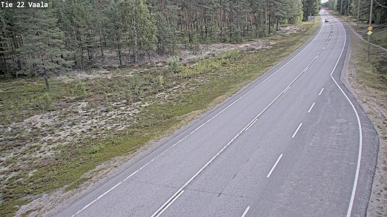 Weather Camera Image Road 22 Vaala, Vaala, Pohjois-Pohjanmaa