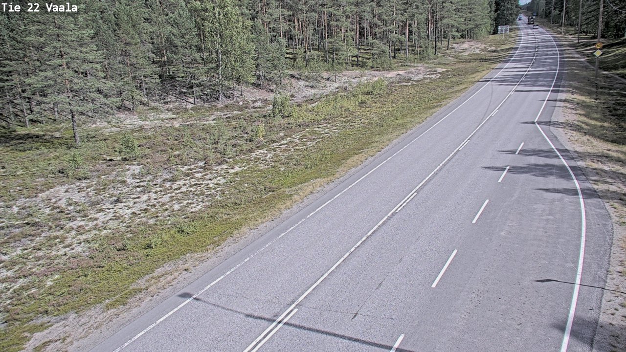 Weather Camera Image Road 22 Vaala, Vaala, Pohjois-Pohjanmaa
