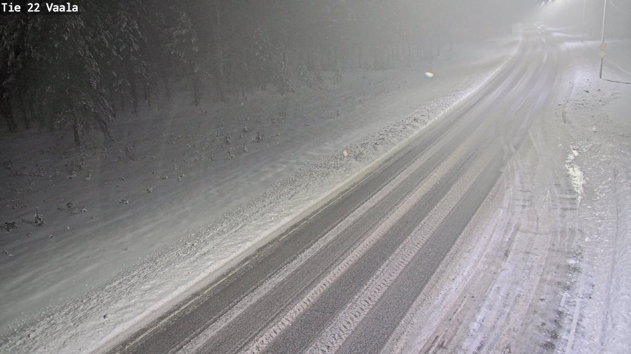 Weather Camera Image Road 22 Vaala, Vaala, Pohjois-Pohjanmaa