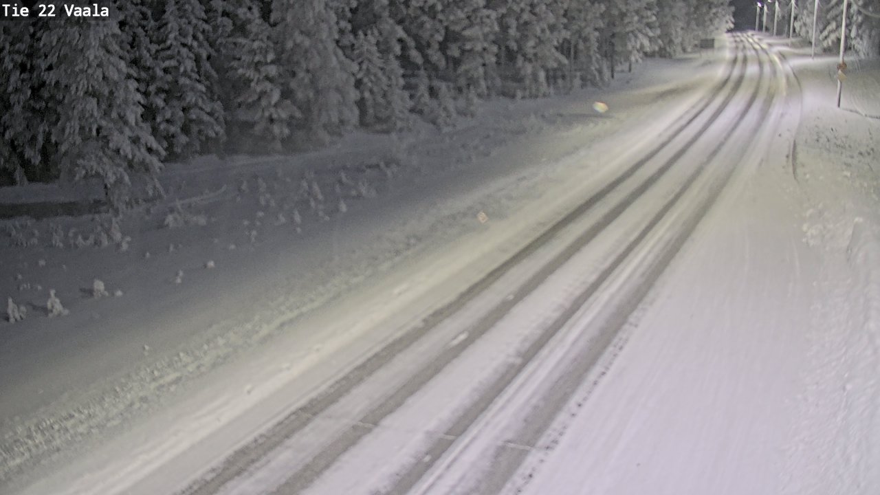 Weather Camera Image Road 22 Vaala, Vaala, Pohjois-Pohjanmaa