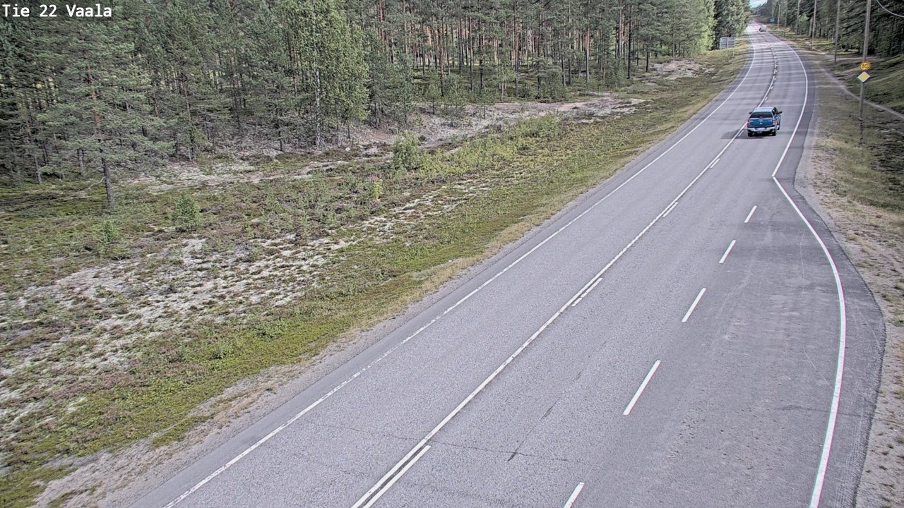 Weather Camera Image Road 22 Vaala, Vaala, Pohjois-Pohjanmaa