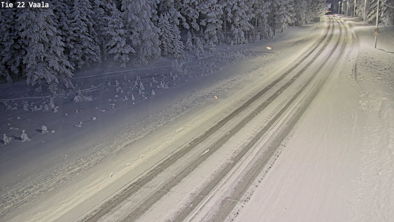 Weather Camera Image Road 22 Vaala, Vaala, Pohjois-Pohjanmaa