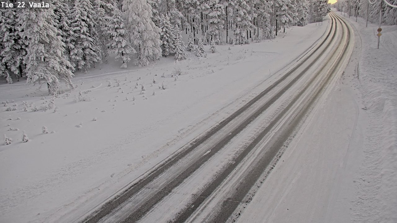 Weather Camera Image Road 22 Vaala, Vaala, Pohjois-Pohjanmaa