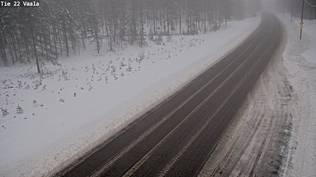 Weather Camera Image Road 22 Vaala, Vaala, Pohjois-Pohjanmaa