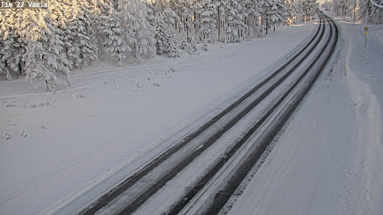 Weather Camera Image Road 22 Vaala, Vaala, Pohjois-Pohjanmaa