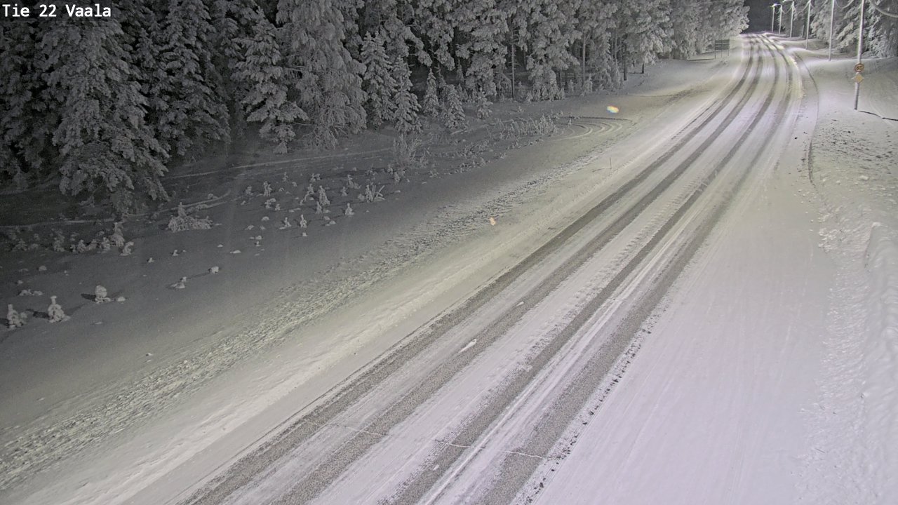 Weather Camera Image Road 22 Vaala, Vaala, Pohjois-Pohjanmaa