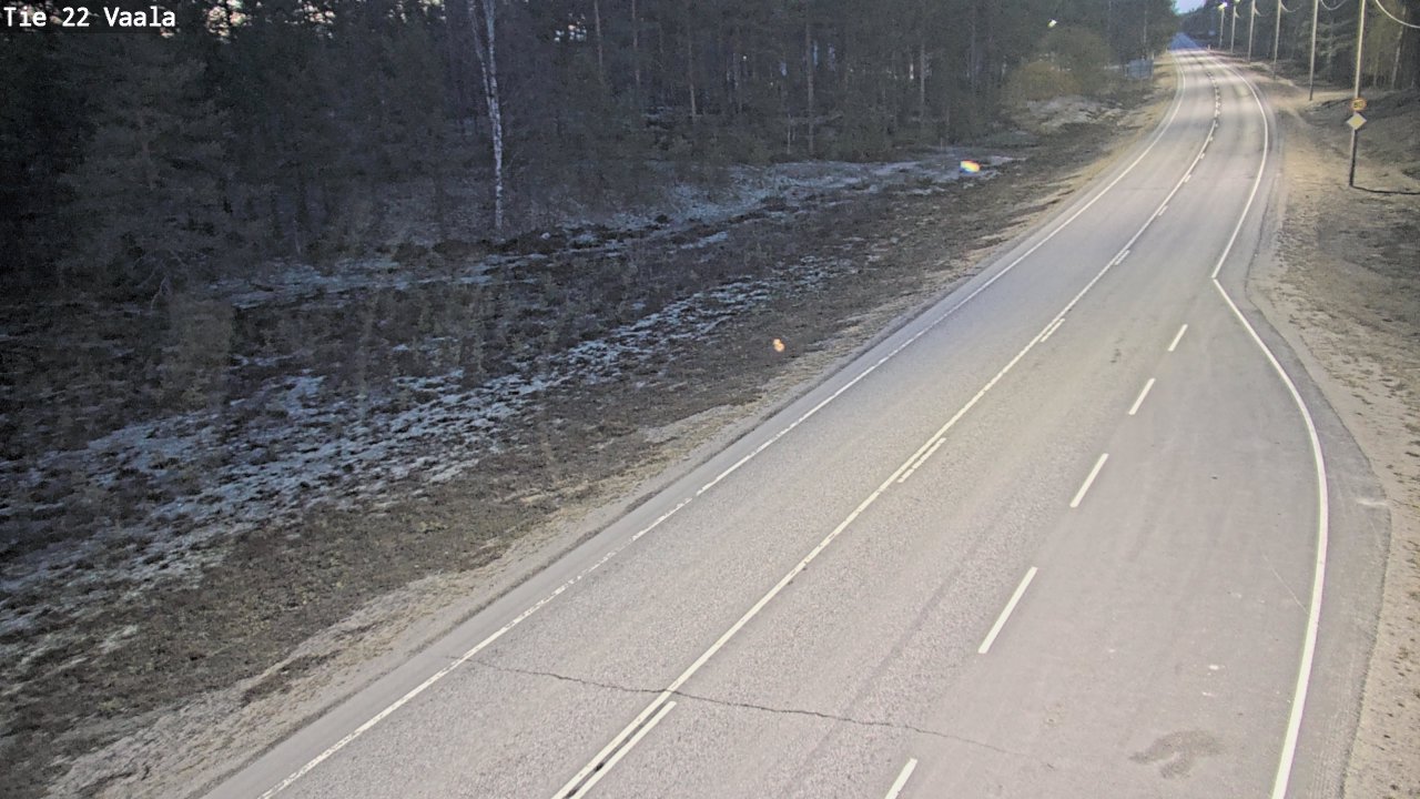 Weather Camera Image Road 22 Vaala, Vaala, Pohjois-Pohjanmaa