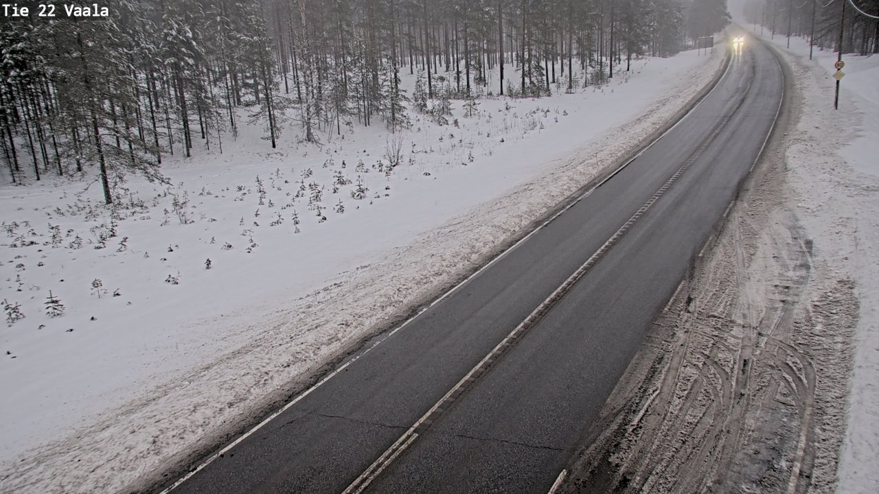 Weather Camera Image Road 22 Vaala, Vaala, Pohjois-Pohjanmaa