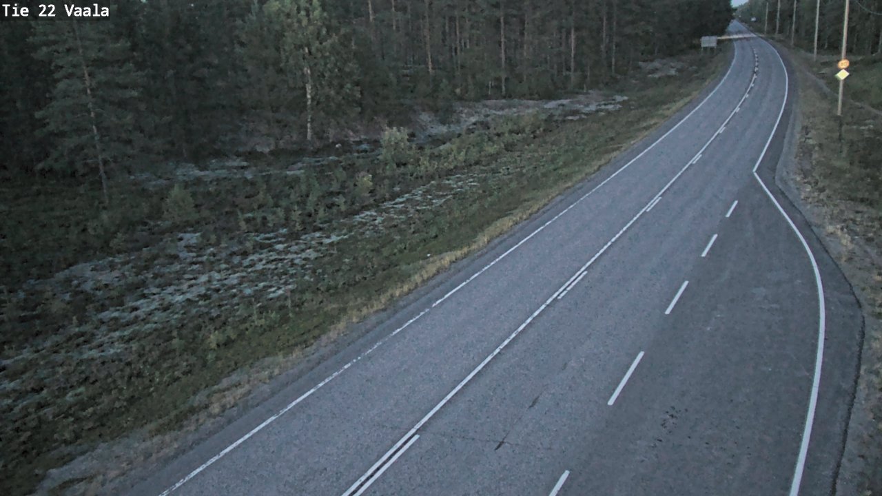 Weather Camera Image Road 22 Vaala, Vaala, Pohjois-Pohjanmaa