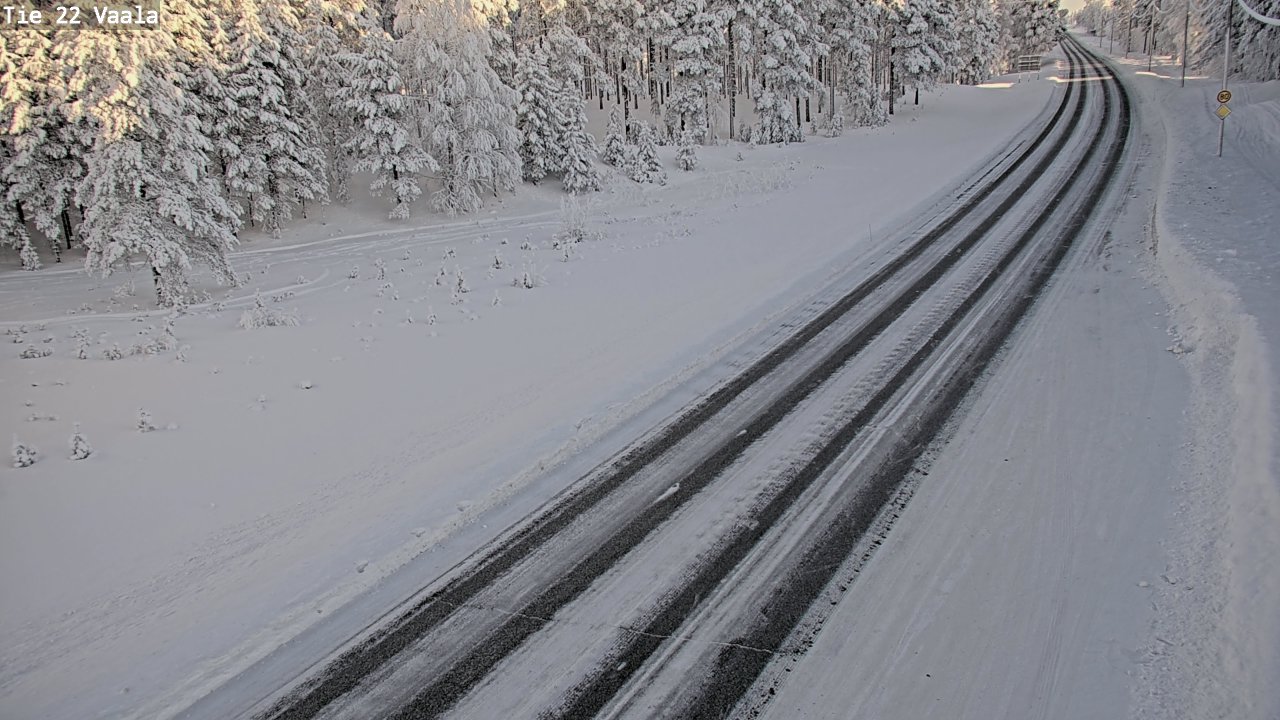 Weather Camera Image Road 22 Vaala, Vaala, Pohjois-Pohjanmaa