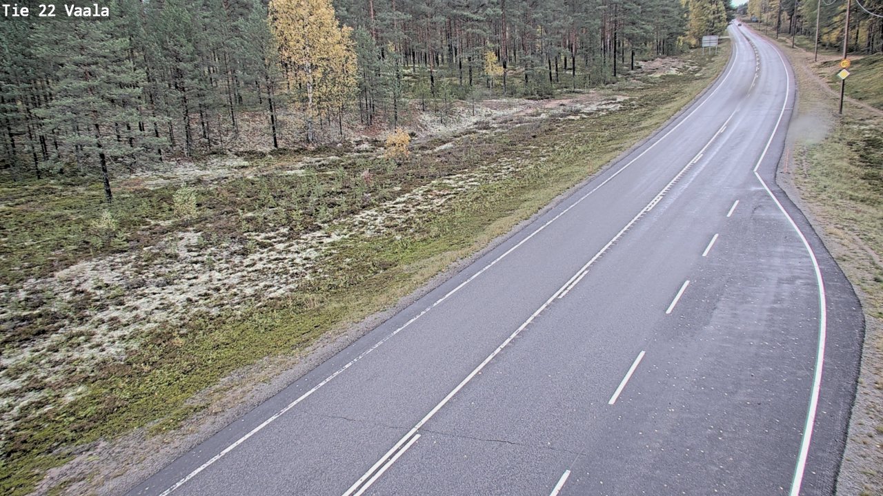 Weather Camera Image Road 22 Vaala, Vaala, Pohjois-Pohjanmaa