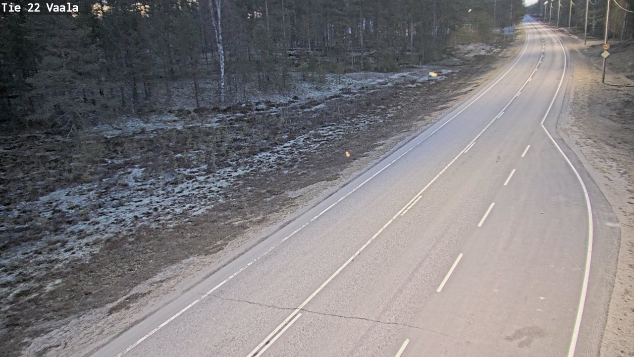 Weather Camera Image Road 22 Vaala, Vaala, Pohjois-Pohjanmaa