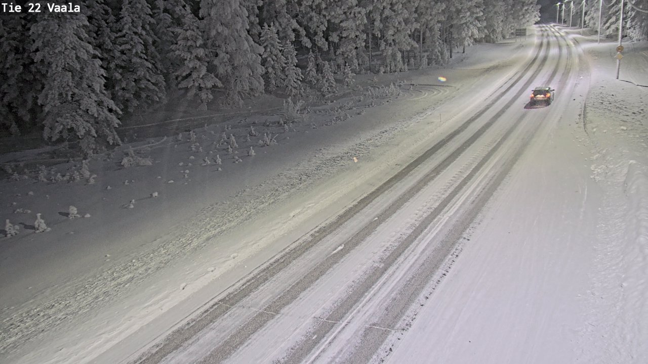 Weather Camera Image Road 22 Vaala, Vaala, Pohjois-Pohjanmaa