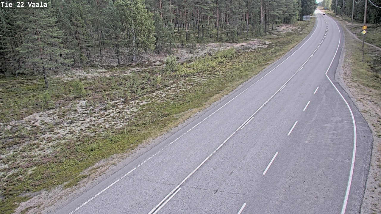 Weather Camera Image Road 22 Vaala, Vaala, Pohjois-Pohjanmaa