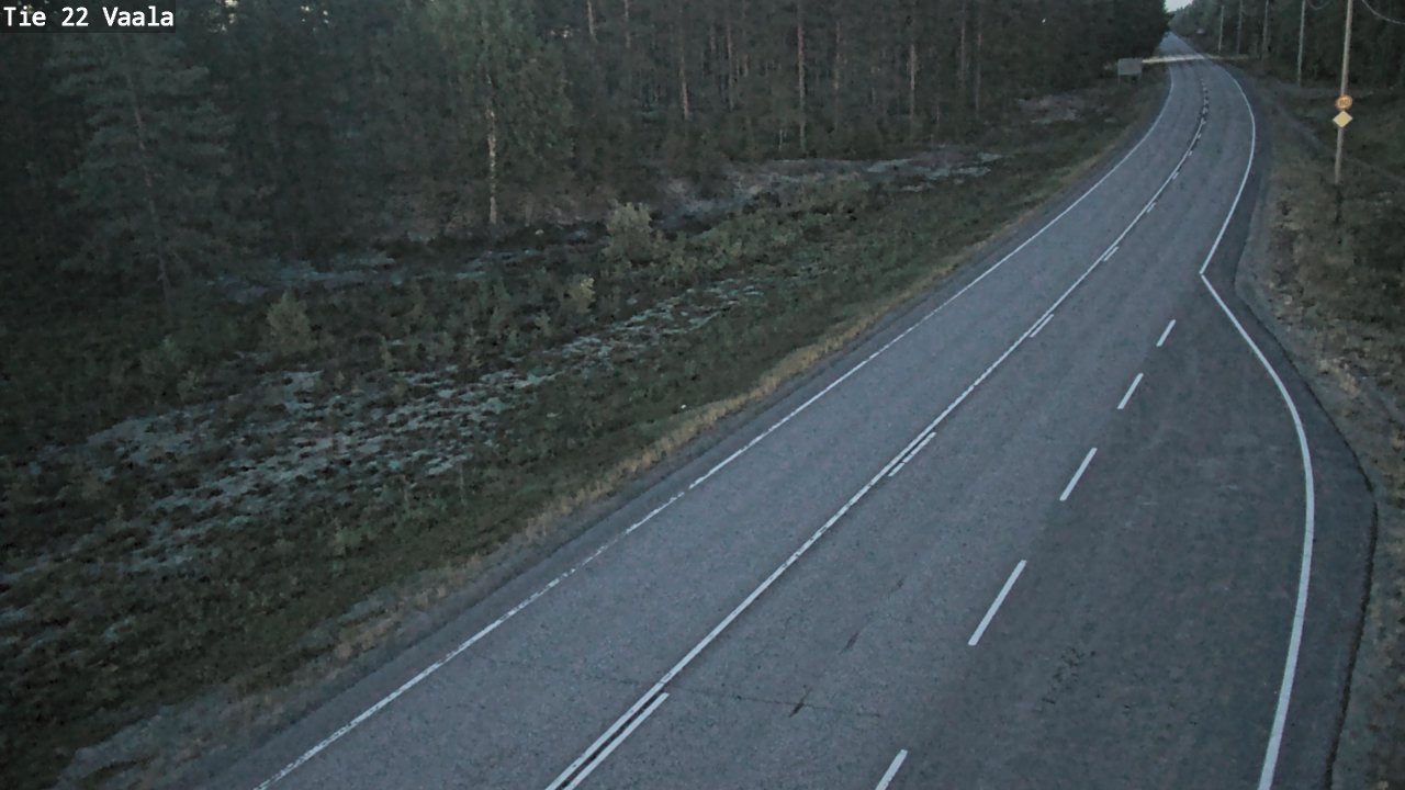Weather Camera Image Road 22 Vaala, Vaala, Pohjois-Pohjanmaa