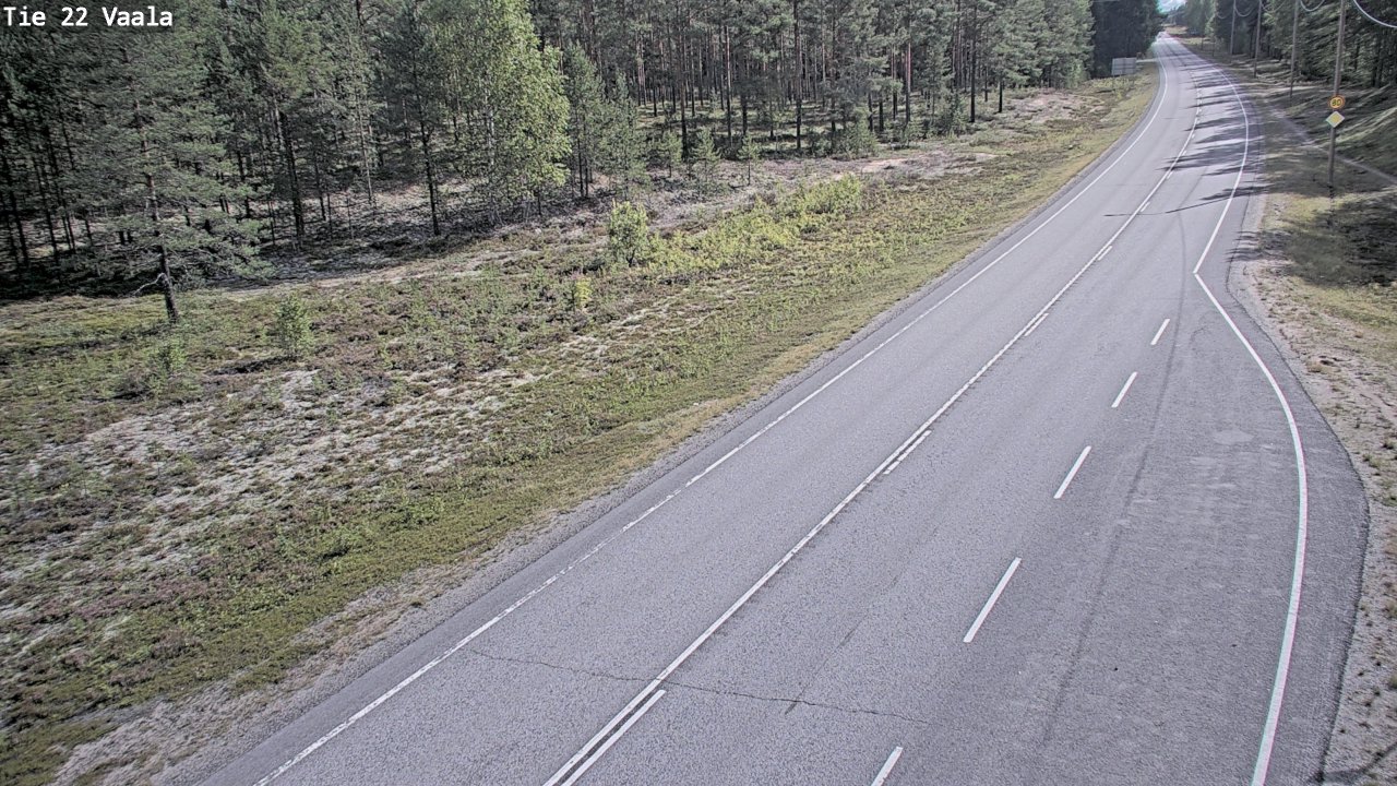 Weather Camera Image Road 22 Vaala, Vaala, Pohjois-Pohjanmaa