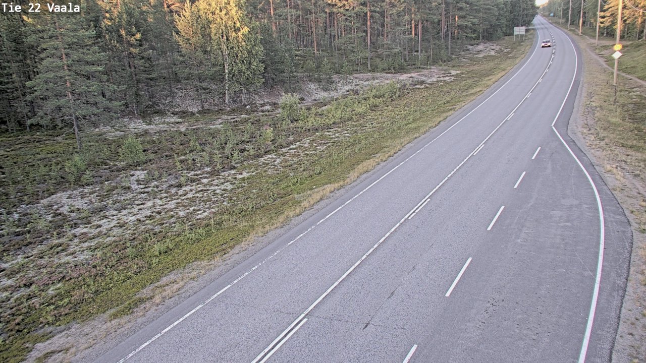 Weather Camera Image Road 22 Vaala, Vaala, Pohjois-Pohjanmaa