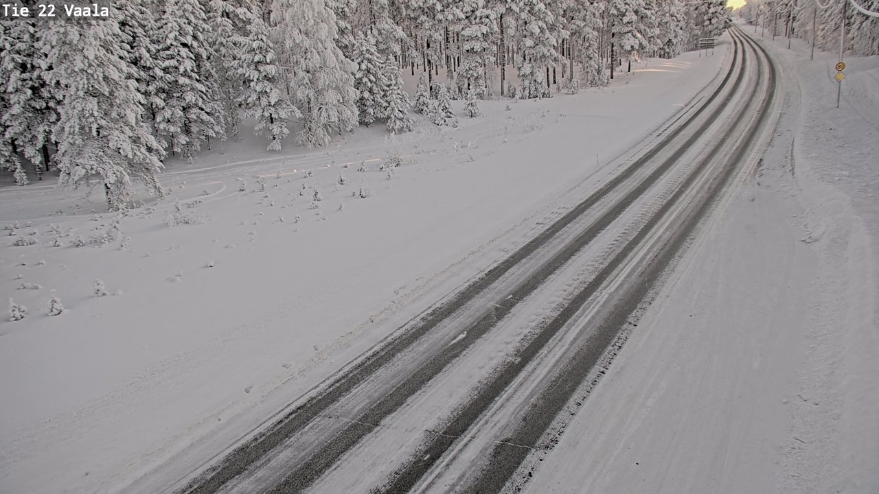 Weather Camera Image Road 22 Vaala, Vaala, Pohjois-Pohjanmaa