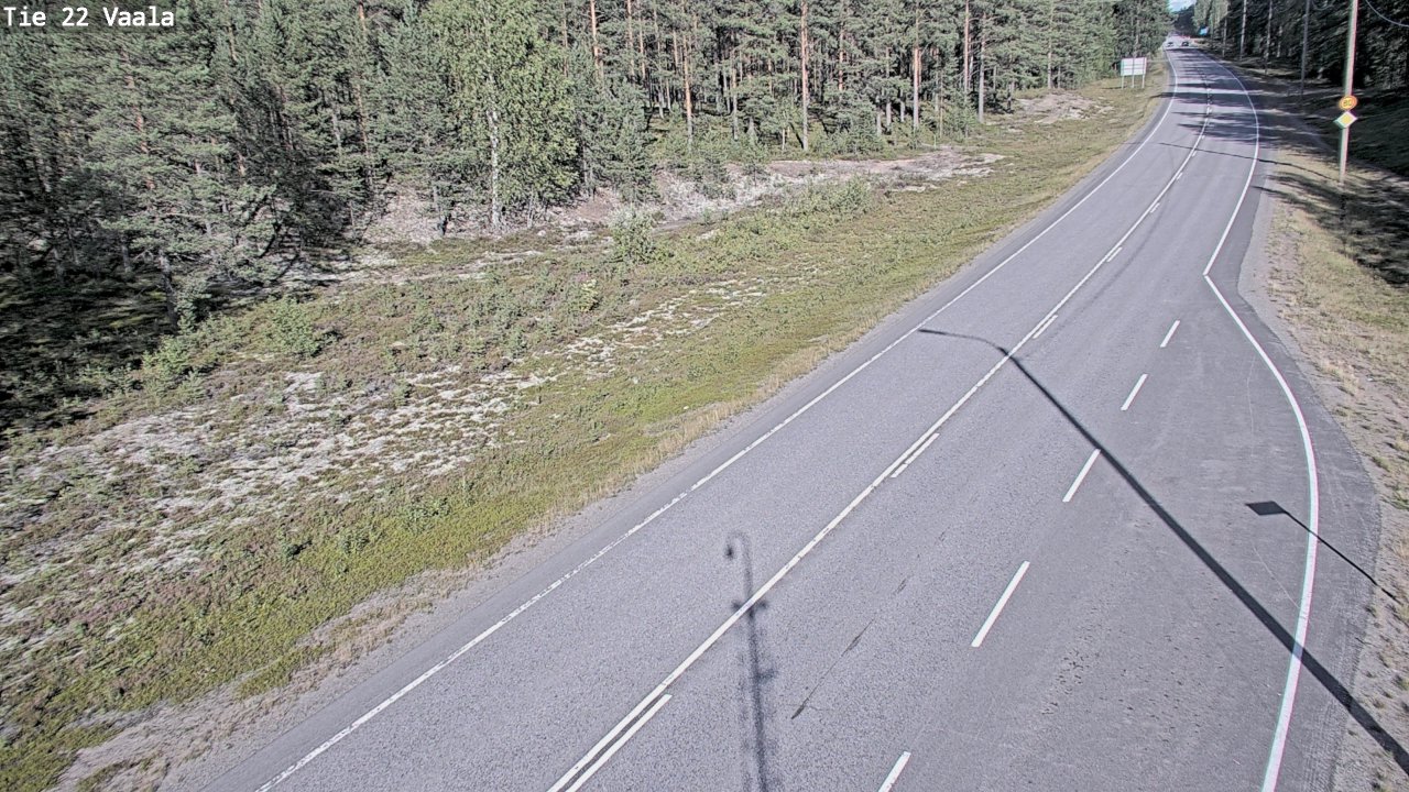 Weather Camera Image Road 22 Vaala, Vaala, Pohjois-Pohjanmaa