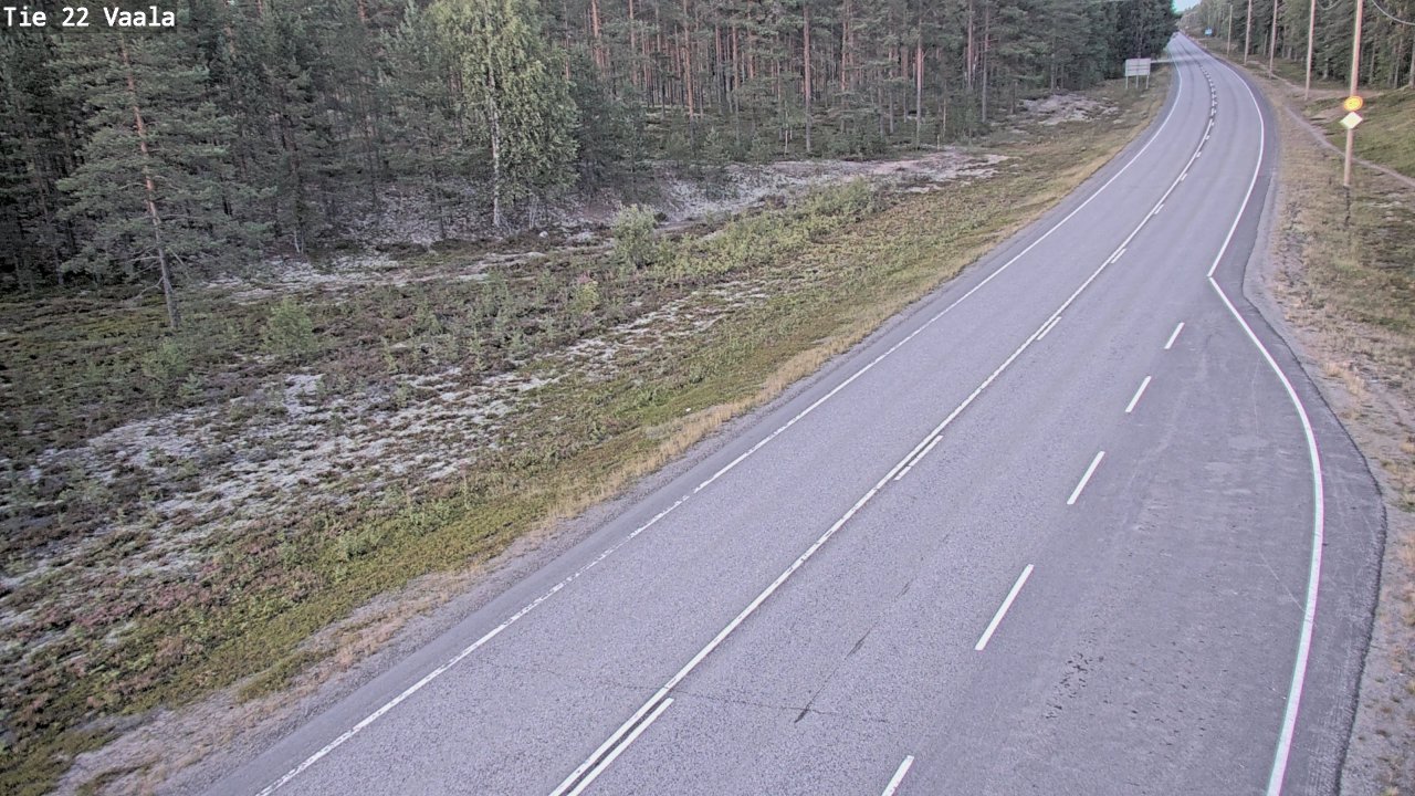 Weather Camera Image Road 22 Vaala, Vaala, Pohjois-Pohjanmaa