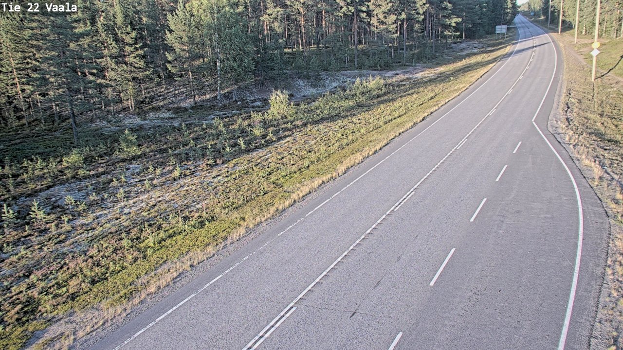 Weather Camera Image Road 22 Vaala, Vaala, Pohjois-Pohjanmaa