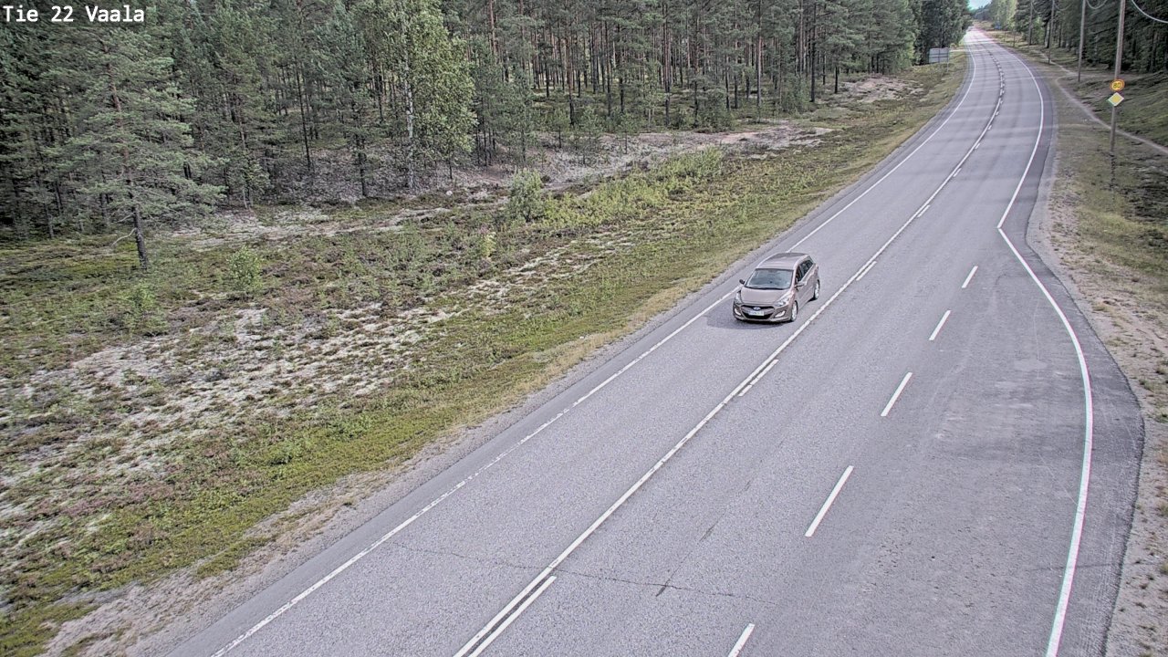 Weather Camera Image Road 22 Vaala, Vaala, Pohjois-Pohjanmaa