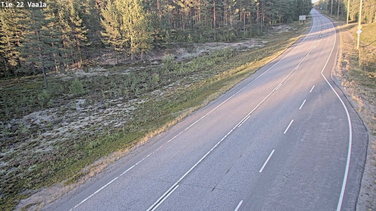 Weather Camera Image Road 22 Vaala, Vaala, Pohjois-Pohjanmaa