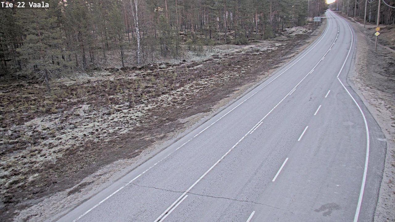 Weather Camera Image Road 22 Vaala, Vaala, Pohjois-Pohjanmaa