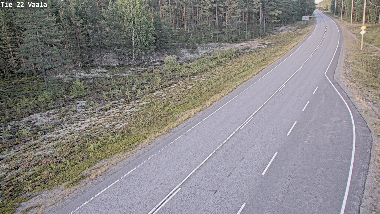Weather Camera Image Road 22 Vaala, Vaala, Pohjois-Pohjanmaa