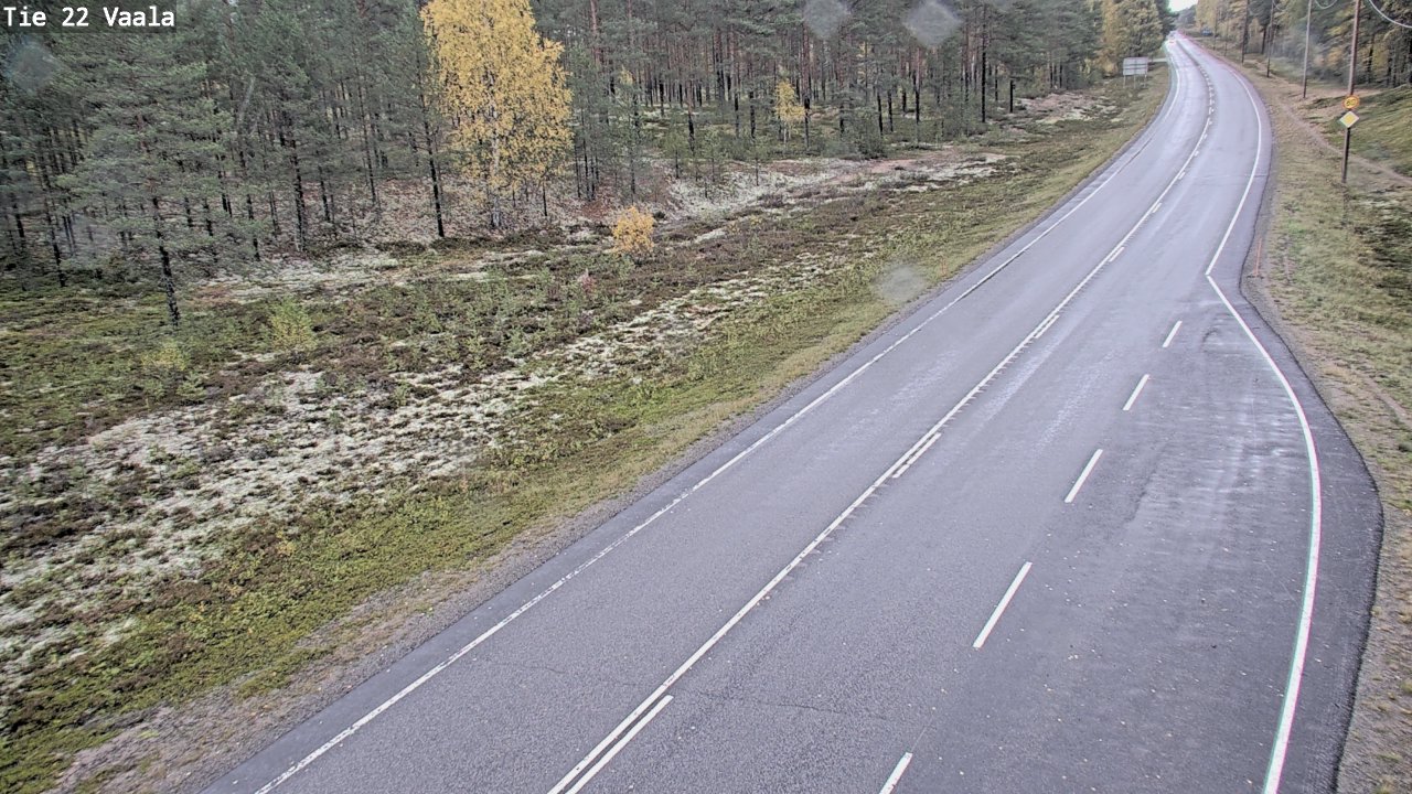 Weather Camera Image Road 22 Vaala, Vaala, Pohjois-Pohjanmaa