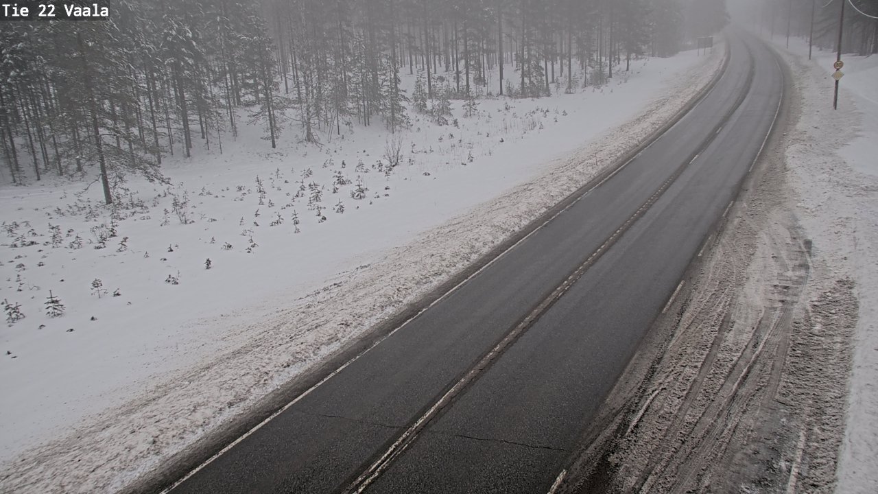 Weather Camera Image Road 22 Vaala, Vaala, Pohjois-Pohjanmaa