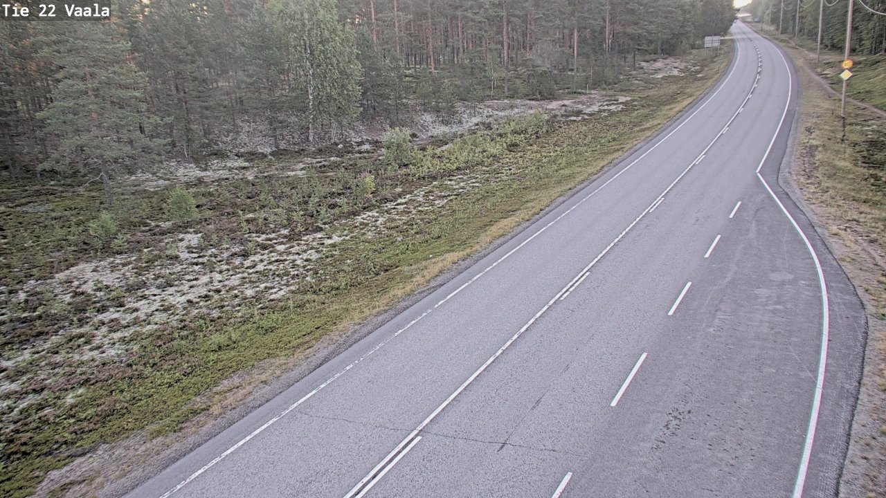 Weather Camera Image Road 22 Vaala, Vaala, Pohjois-Pohjanmaa