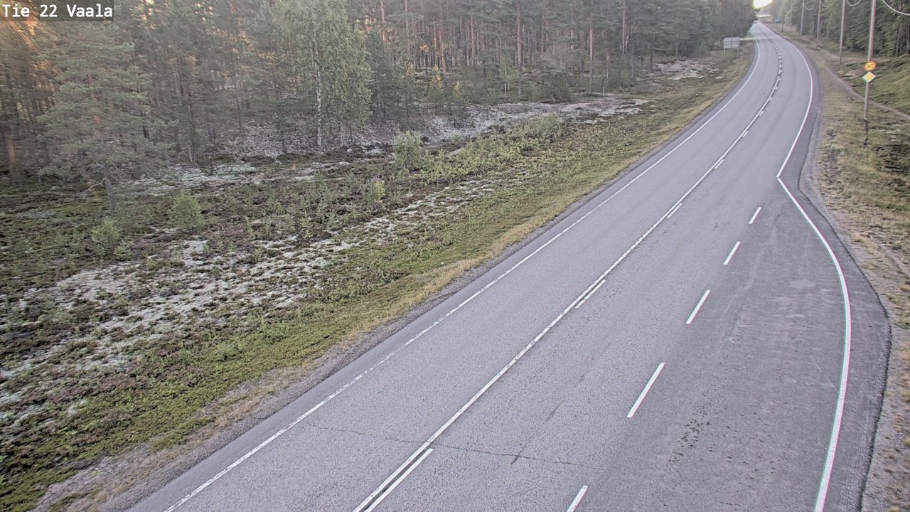 Weather Camera Image Road 22 Vaala, Vaala, Pohjois-Pohjanmaa