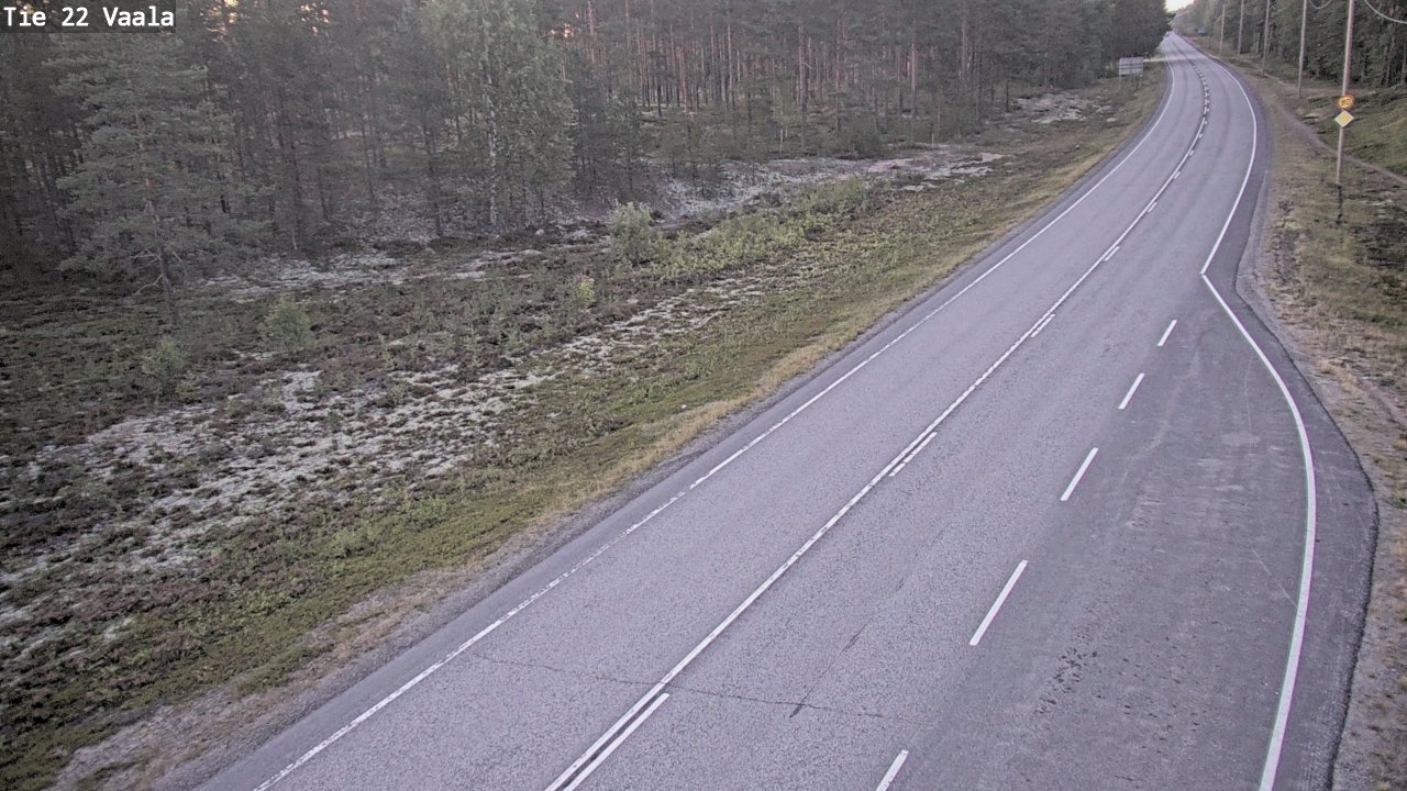 Weather Camera Image Road 22 Vaala, Vaala, Pohjois-Pohjanmaa