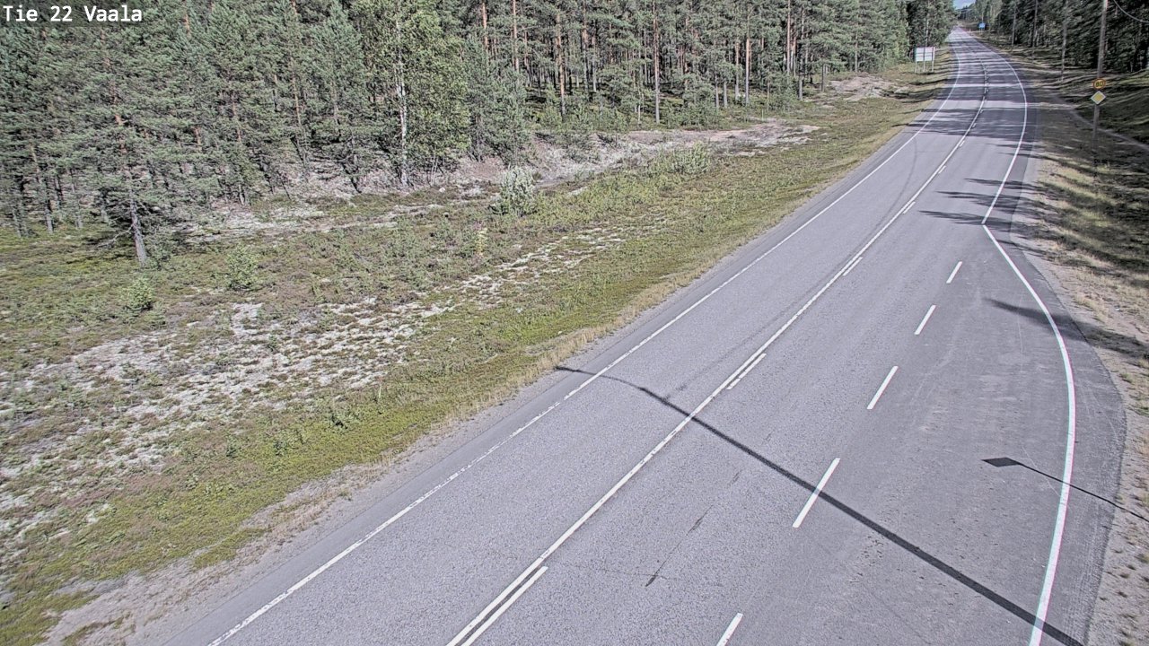 Weather Camera Image Road 22 Vaala, Vaala, Pohjois-Pohjanmaa