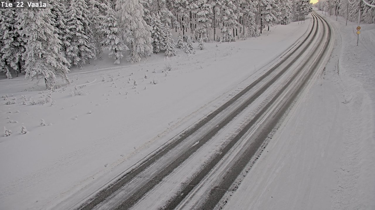 Weather Camera Image Road 22 Vaala, Vaala, Pohjois-Pohjanmaa