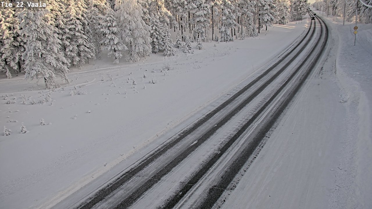 Weather Camera Image Road 22 Vaala, Vaala, Pohjois-Pohjanmaa