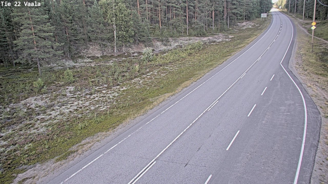 Weather Camera Image Road 22 Vaala, Vaala, Pohjois-Pohjanmaa