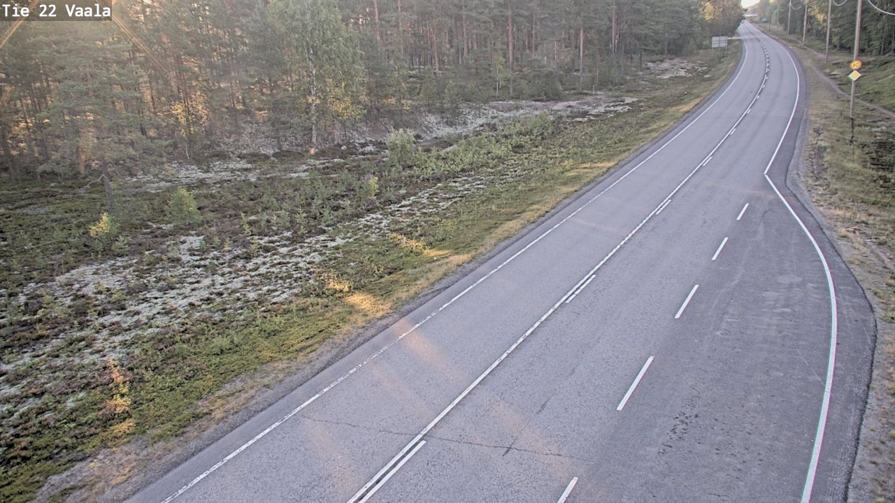 Weather Camera Image Road 22 Vaala, Vaala, Pohjois-Pohjanmaa